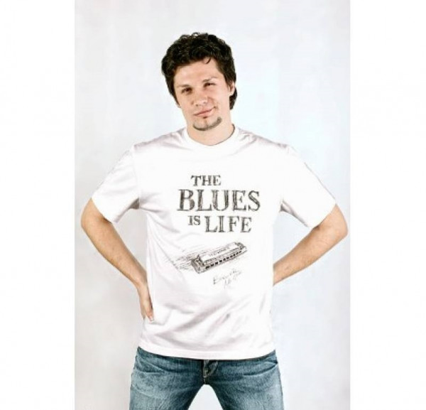 Футболка ArdiMusic 9006 L (48) рисунок The Blues is Life в светлых тонах