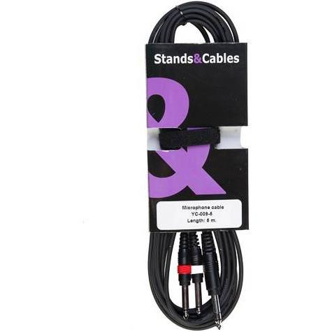 Кабель распаянный Jack 6, 3мм стерео 2xJack 6.3 мм STANDS & CABLES YC-009-5