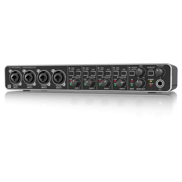 BEHRINGER UMC404HD аудиоинтерфейс 4 входа-4 выхода, микрофонный предусилитель MIDAS