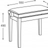 Банкетка для пианино Hidrau BG27 Walnut Matt 3 (TC4)