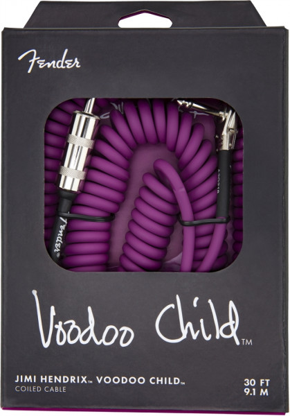 FENDER HENDRIX VOODOO CHILD CABLE PURPLE Гитарный кабель jack-jack, 9 метров, модель Джими Хендрикс, фиолетовый