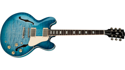 GIBSON 2019 ES-335 Figured Glacier Blue гитара полуакустическая с кейсом