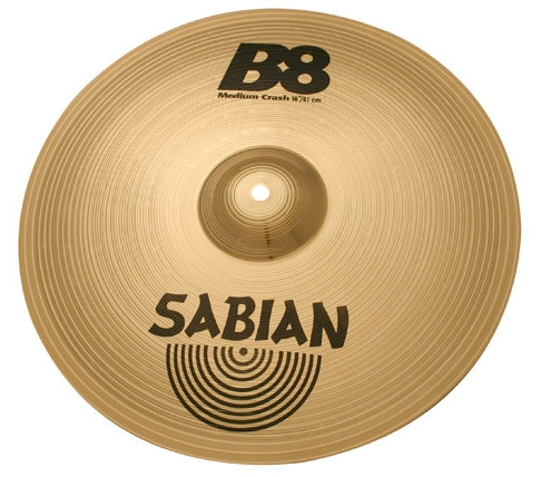 Тарелка средней толщины SABIAN B8 41608 16" Medium Crash неполированная