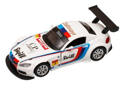 Машина "АВТОПАНОРАМА" BMW Z4 GT3, 1/38, белый, инерция, откр. двери, в/к 17,5*12,5*6,5 см