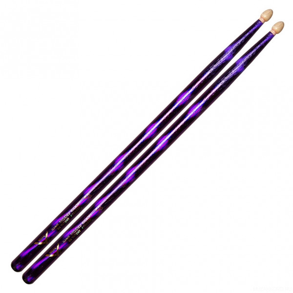 VATER VCP5B Color Wrap Purple Optic 5B барабанные палочки, орех, деревянная головка, сиреневые