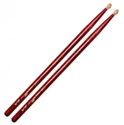 VATER  VCR5BW 5B Red Sparkle барабанные палочки, материал: орех, деревянная головка, цвет: красный