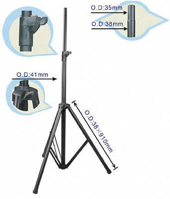 SOUNDKING DB005B- стойка под акустическую систему 3 м. 60 кг. д=35мм. чёрная