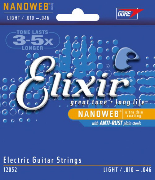 ELIXIR 12052 NanoWeb Anti-rust Light 10-46 струны для электрогитары