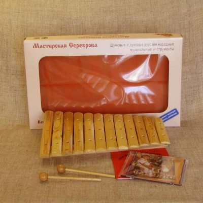 МАСТЕРСКАЯ СЕРЕБРОВА К1-КС-03 ксилофон диатонический (A-major) 12 пластин