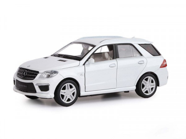 Машина "АВТОПАНОРАМА" Mercedes-Benz ML63 AMG, белый, 1/32, свет, звук, инерция, в/к 17,5*13,5*9 см