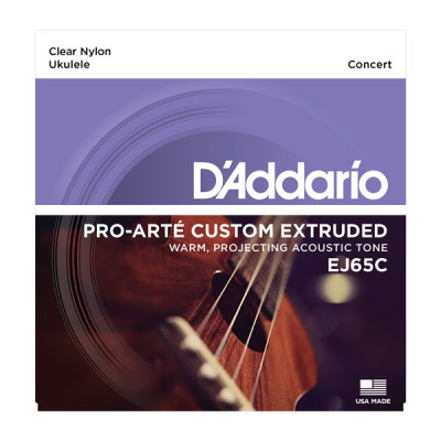 Струны для укулеле D'ADDARIO EJ65C чистый нейлон