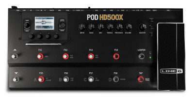 LINE 6 POD HD500X процессор эффектов + 12 футсвичей + педаль экспрессии