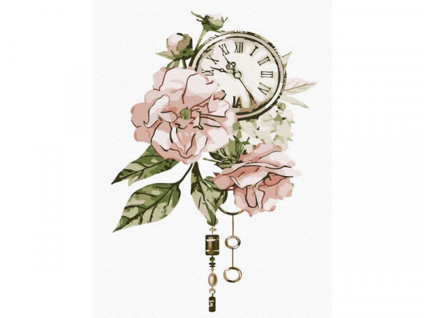 Картина по номерам 15х20 ВИНТАЖНЫЕ ЦВЕТЫ (15 цветов)