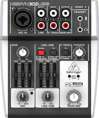 Behringer Xenyx 302USB мини компьютерный микшерный пульт