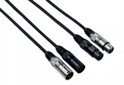 Кабель готовый BESPECO EA2X2F150 2x cannon male XLR3MX/XLR3MXN-2 x cannon female XLR3FX/XLR3F