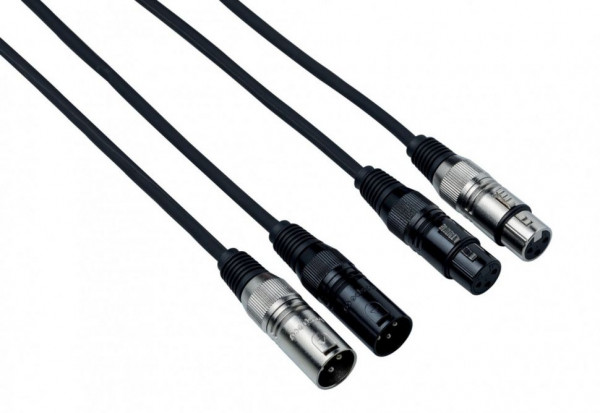 Кабель готовый BESPECO EA2X2F150 2x cannon male XLR3MX/XLR3MXN-2 x cannon female XLR3FX/XLR3F