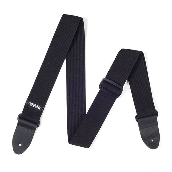 DUNLOP D27-01BK Ribbed Cotton Black ремень гитарный, хлопок, черный