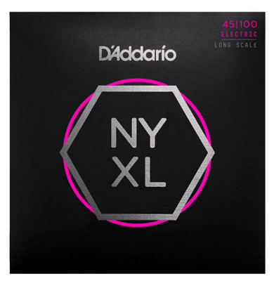 D'Addario NYXL45100 Набор 4 струн для бас-гитары 045-100