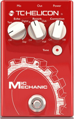 TC HELICON VOICETONE MIC MECHANIC II напольная вокальная педаль эффектов: питч-корректор, дилей, ревербератор