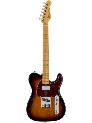 Электрогитара G&L ASAT Classic Bluesboy Semi-Hollow 3-Tone Sunburst MP, с кейсом