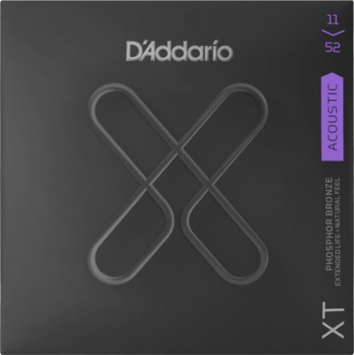 Струны D'ADDARIO XTABR1152 для акустической гитары 11-52 Custom Light