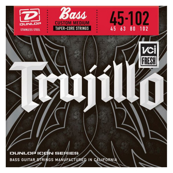 DUNLOP RTT Robert Trujillo Icon Medium - SS With Taper Core 45-102T струны для 4-струнной бас-гитары