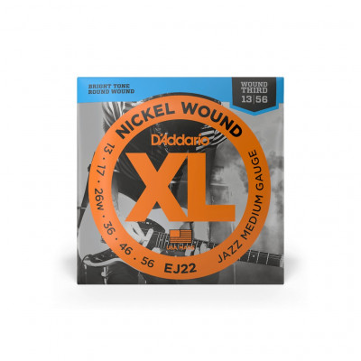 Комплект струн для электрогитары 13-56 D'Addario EJ22