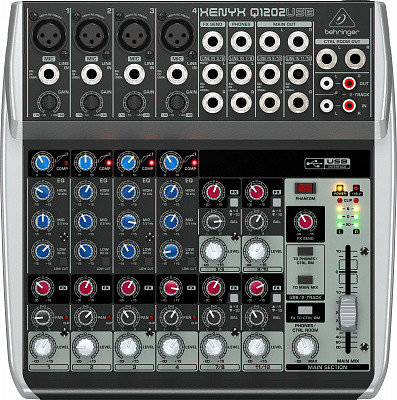 Behringer Xenyx Q1202USB аналоговый микшер с USB и аудио интерфейсом