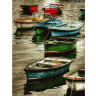Картина по номерам с цветной схемой на холсте 30х40 Лодочная станция (20 цветов)