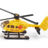 Вертолет Siku 0856 1/87, 8.1 см, желтый