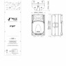 FBT JMAXX 110A -  двухполосная, активная акустическая система, НЧ 700 Вт + ВЧ 200 ВТ, 58Гц-20кГц, 129