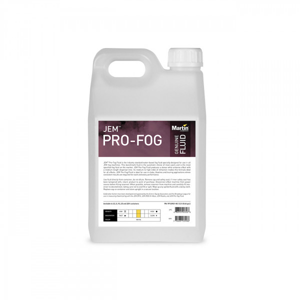 MARTIN JEM Pro-Fog Fluid, 2.5L Жидкость для генераторов тяжелого дыма 2, 5 л (на водной основе)