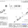 Amphenol ACPM-KN- 1/4” (6.35мм) моно штекер, металлический корпус, мягкий хвостовик