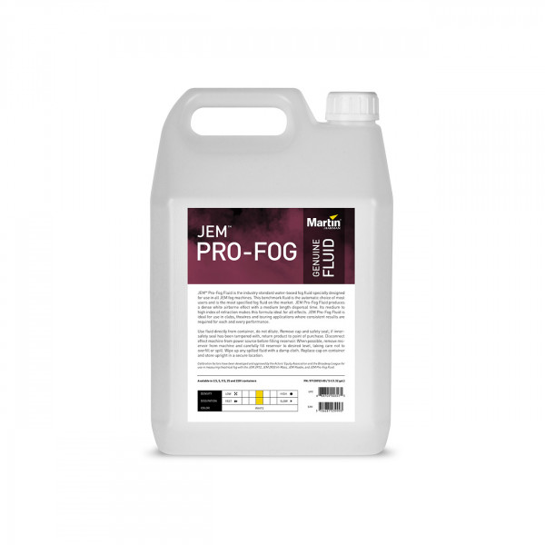 MARTIN JEM Pro-Fog Fluid, 5л Жидкость на водной основе для генераторов тумана , 5 литров