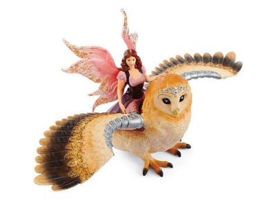 Фигурка Schleich Фея, летящая на сверкающей сове