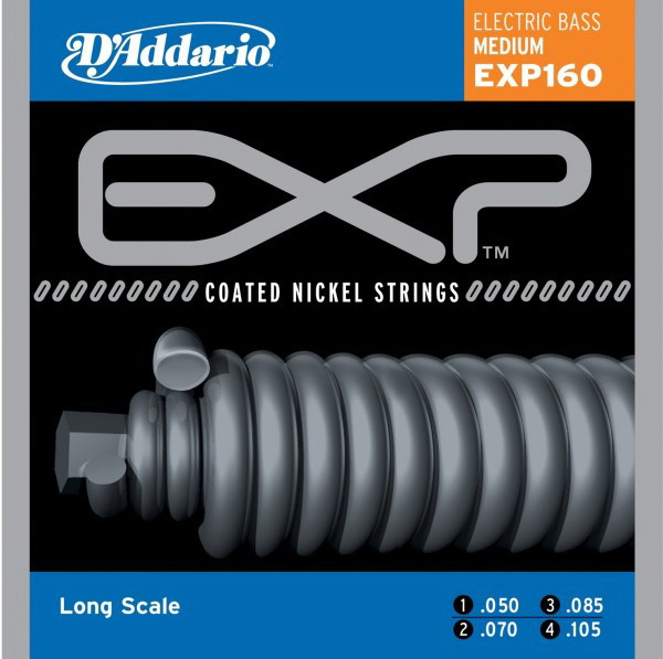 D'ADDARIO EXP160 Regular 50-105-струны для 4-струнной бас-гитары