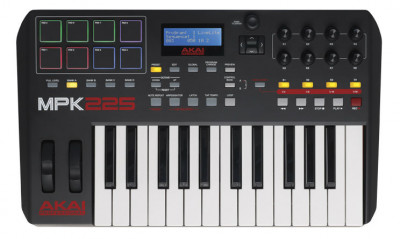 AKAI PRO MPK225 USB миди клавиатура 25 клавиш, 8 пэдов, 8 ручек