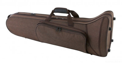 GEWA Trombone Case Compact Brown легкий кофр-рюкзак для бас-тромбона, плечевой ремень, коричневый