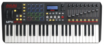 AKAI PRO MPK249 USB миди клавиатура 49 клавиш, 16 пэдов, 8 фейдеров, 8 ручек