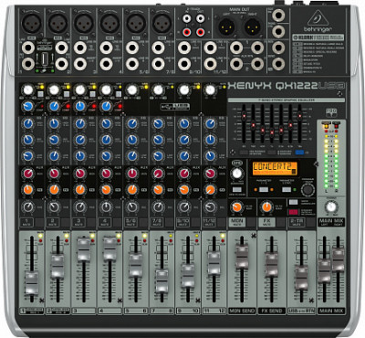 Behringer Xenyx QX1222USB аналоговый микшер с USB/аудио интерфейсом