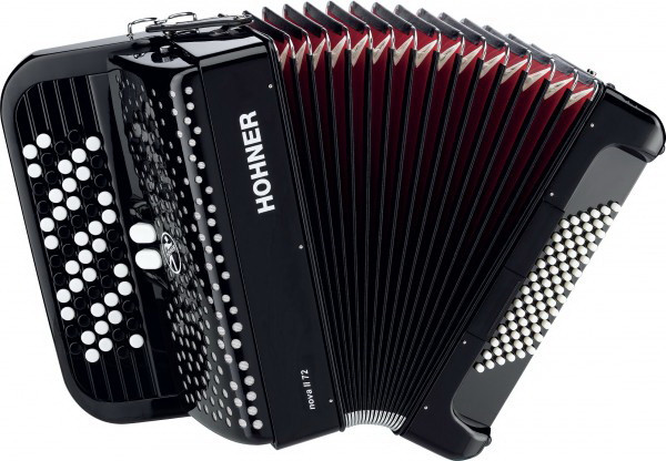 Кнопочный аккордеон HOHNER Nova II 72 (A1562) 3/4 Black гриф B