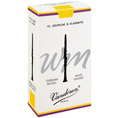 Трости для кларнета с немецкой системой Vandoren Bb CR-1625T № 2,5 WHITE MASTER Traditional 10шт