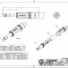 Amphenol ACPS-GN- 1/4(6.35мм) разъем джек, стерео, металлический корпус