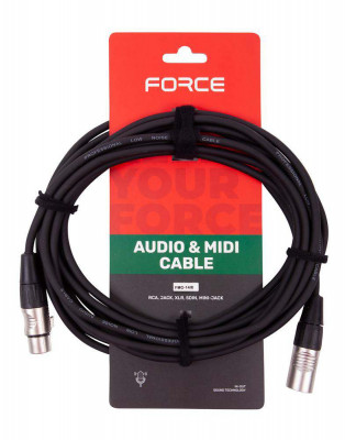 Кабель микрофонный FORCE FMC-14/6 XLR (F) -XLR (M), 6 м