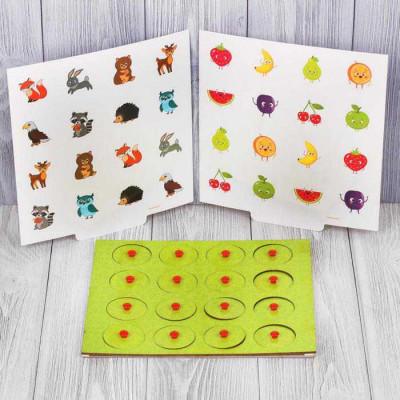 Рамка-вкладыш для тренировки памяти «Окружающий мир», 4 листа с картинками