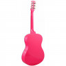 Акустическая гитара фолк DAVINCI DF-50A NP, цвет неоново-розовый