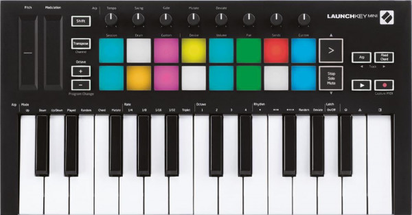 Контроллер NOVATION LaunchKey Mini MK3, 25 клавиш