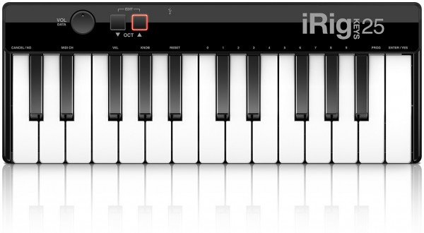 IK MULTIMEDIA iRig Keys 25 USB MIDI-клавиатура для Mac и PC, 25 клавиш