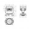 Involight LEDMH1915W - LED вращающаяся голова, 19x15 Вт RGBW (LED Engin), DMX-512