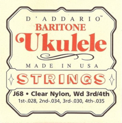 D'ADDARIO J68 струны для укулеле-баритон